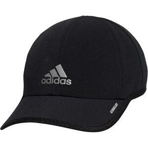Men's Black/Silver Superlite Hat – Lightweight Athletic Running Cap for Workouts